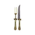 Gold Plated Carving Set with Knife & Fork (2 Piece Set)
